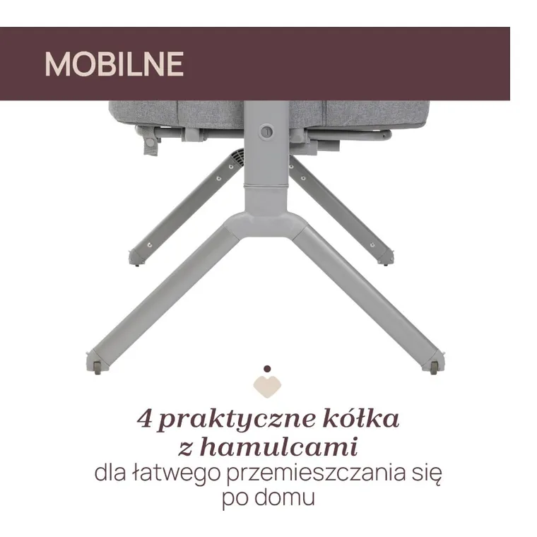 Chicco, Next2Me Armonia, łóżeczko dostawne, steel