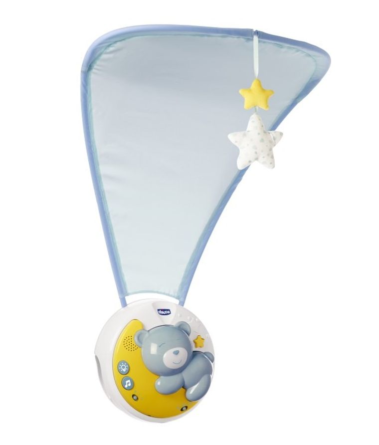 Chicco, Next2Moon, baldachim z projektorem 3w1, niebieski