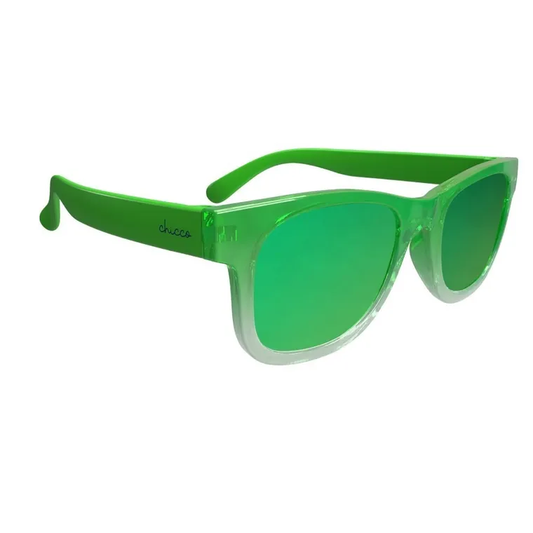 Chicco, okulary przeciwsłoneczne + etui, 24m+, zielone