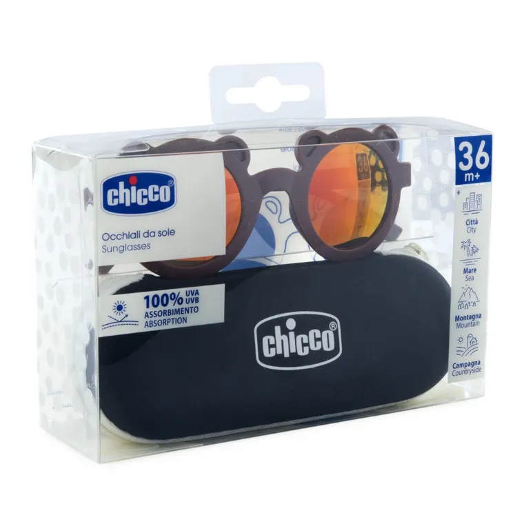 Chicco, okulary przeciwsłoneczne, mirror lenses, cherry, 36 m+