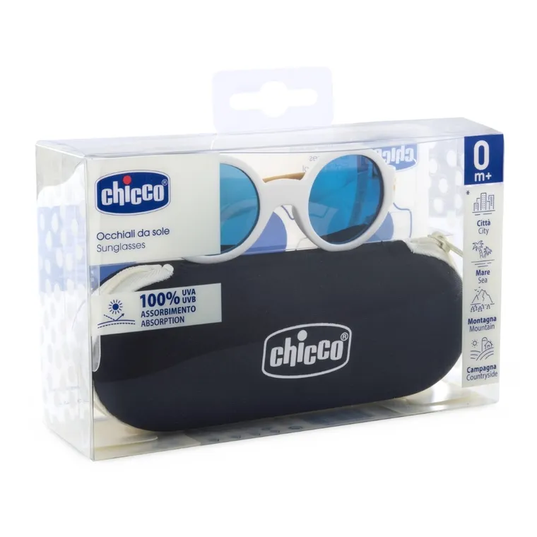 Chicco, okulary przeciwsłoneczne, mirror lenses, white, 0 m+