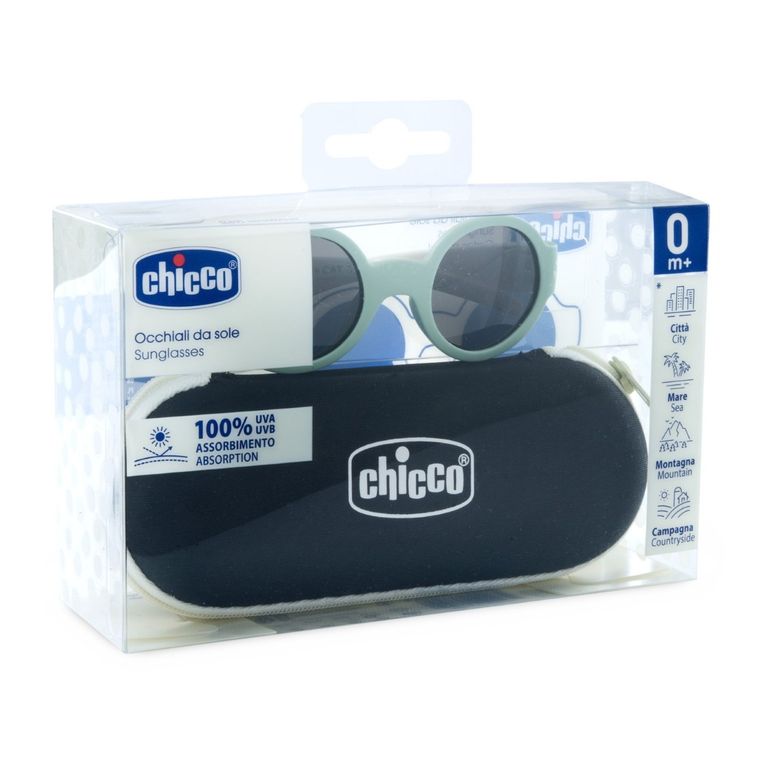 Chicco, okulary przeciwsłoneczne, smoky lenses, green, 0 m+