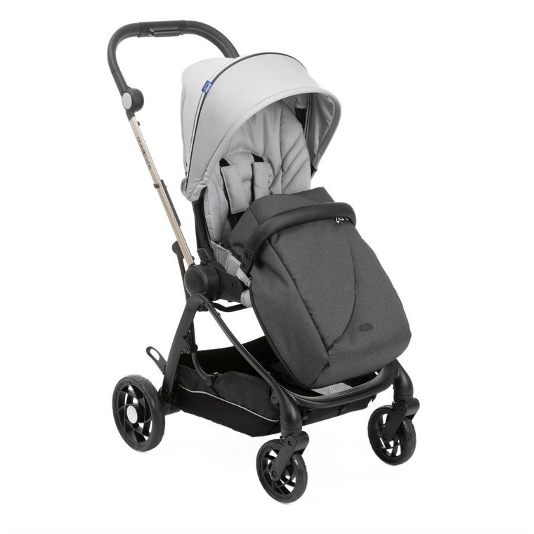 Chicco, One4Ever, wózek spacerowy z dwoma siedziskami, Silver Leaf