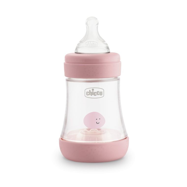 Chicco, Perfect5, Girl, zestaw dla noworodka: butelka Perfect5 + smoczek Mini Soft + tasiemka