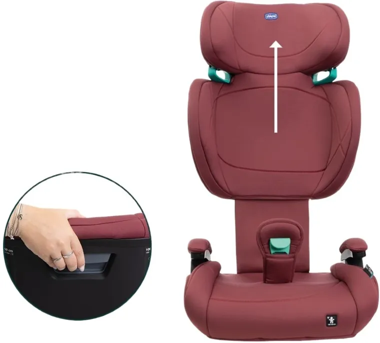 Chicco, Quizy Lite, i-Size, fotelik samochodowy, ruby, 100-150 cm