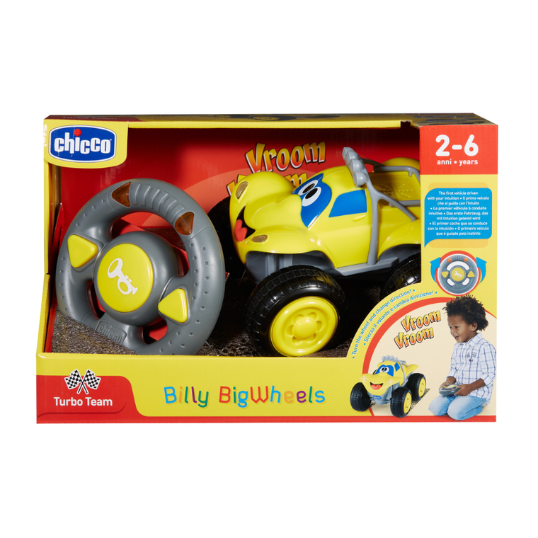 Chicco, Turbo Team, Billy BigWheels, pojazd zdalnie sterowany, żółty