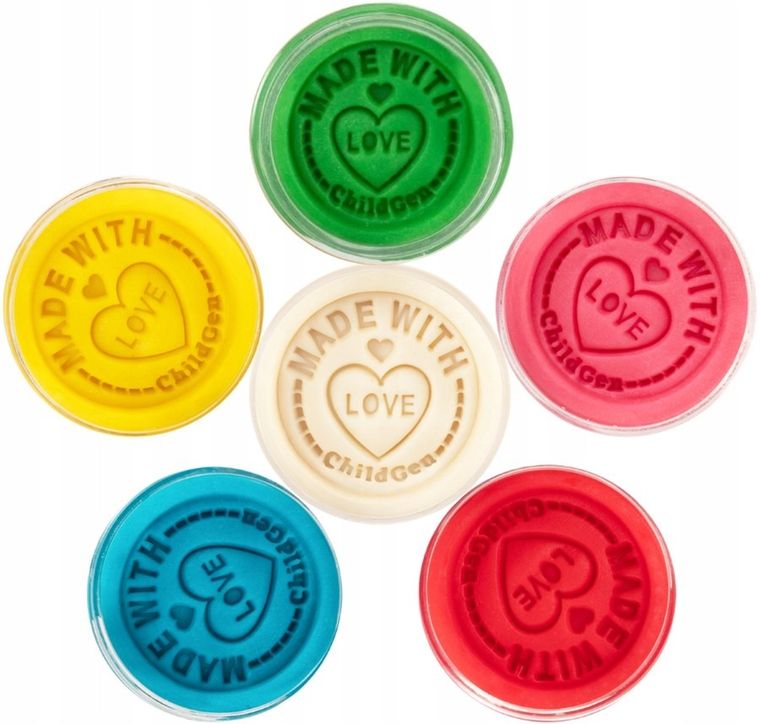Childgen, naturalna ciastolina w słoiczkach, 6 kolorów
