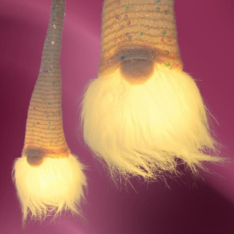 Christmas Decoration, mikołaj dekoracyjny, LED, różowy, 25 cm