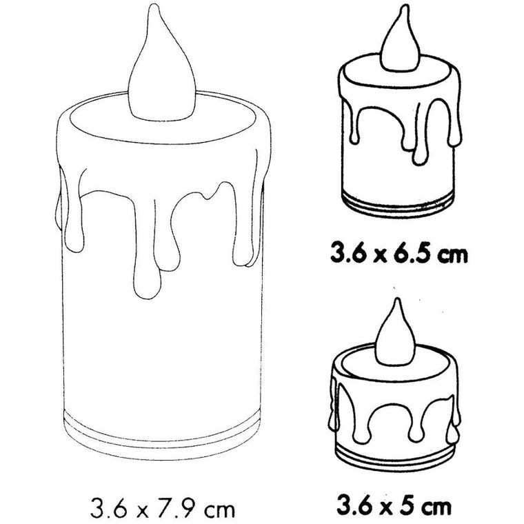 Christmas Gifts, zestaw 3 świec dekoracyjnych LED, zdobionych