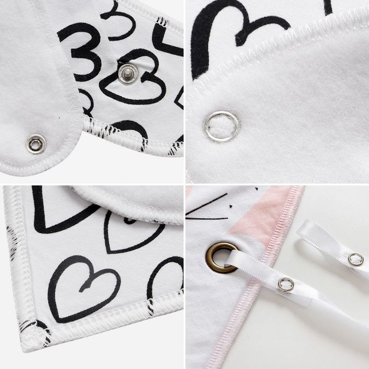 Chusta, śliniak z zawieszką na smoczek, biały