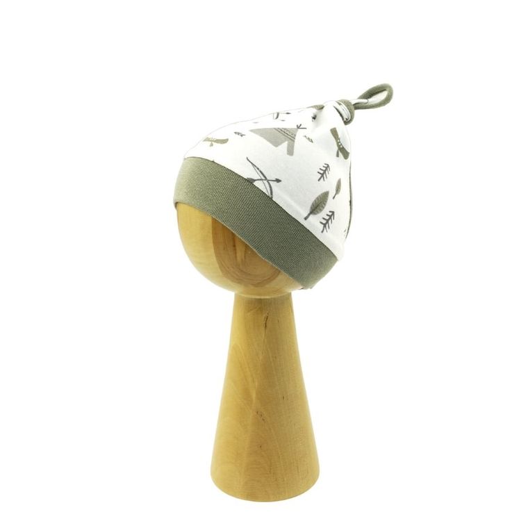 Chustka chłopięca na głowę, biało-zielona, Nicol