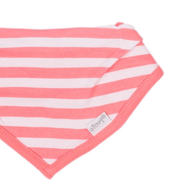 Chustka dziewczęca na szyję, biało-koralowa, Nicol