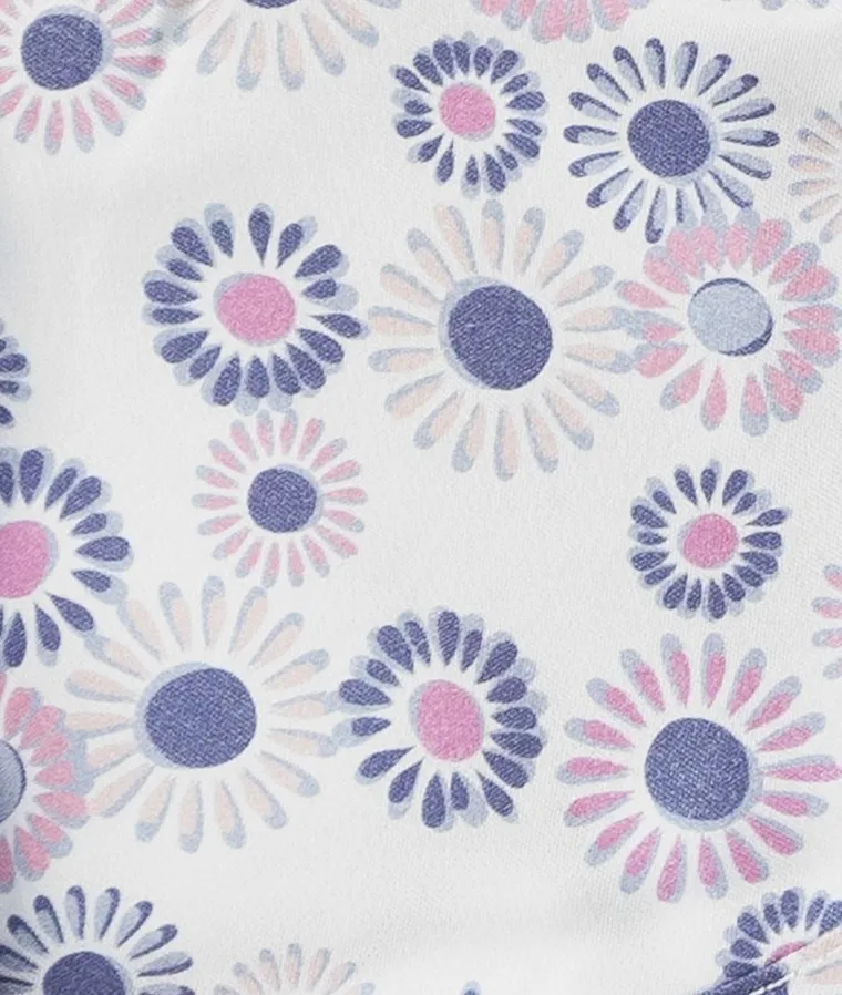 Chustka na głowę dziewczęca, biała, kwiatki, Döll