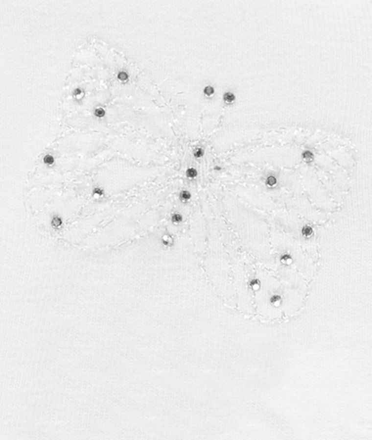 Chustka na głowę dziewczęca, biała, motyl, Döll