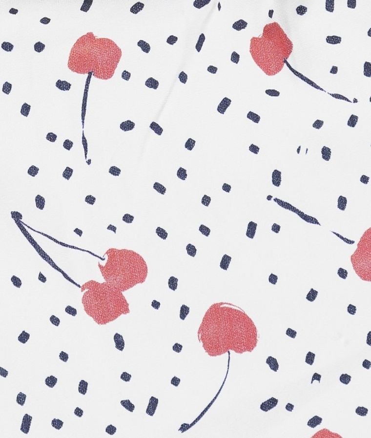 Chustka na głowę dziewczęca, biała, wisienki, Döll