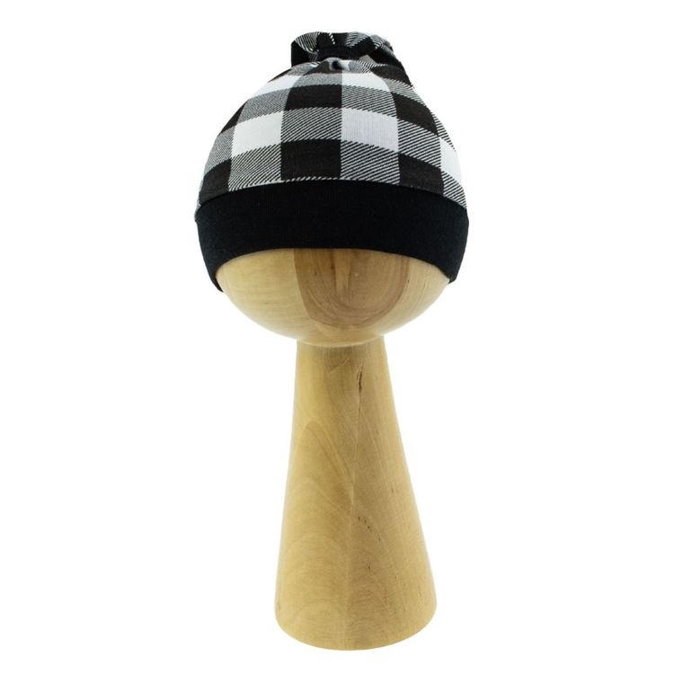 Chustka na głowę niemowlęca, biało-czarna, Nicol