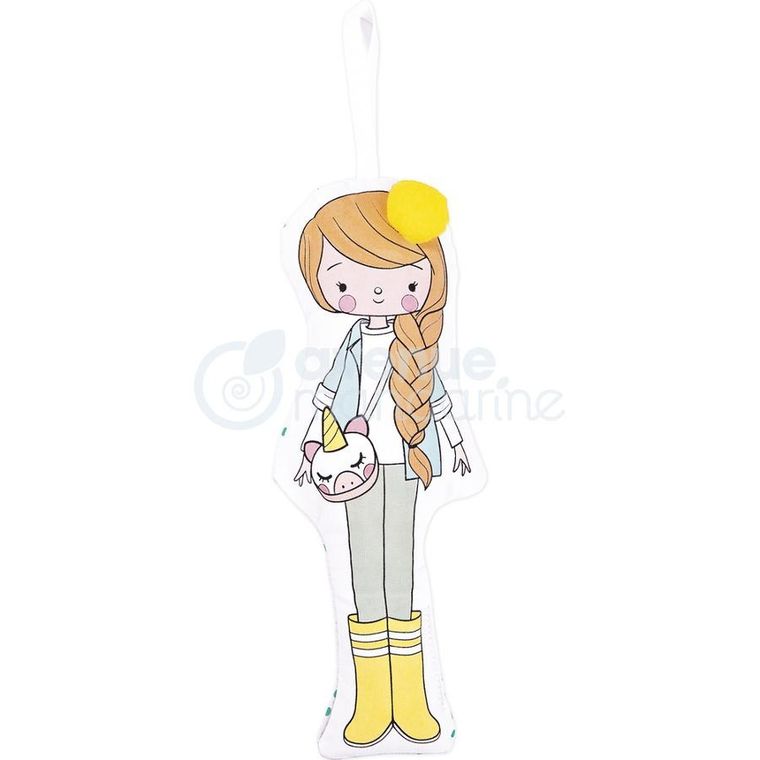 Clairefontaine, Lalka Chloe z materiału do pomalowania, zestaw kreatywny, 29 cm
