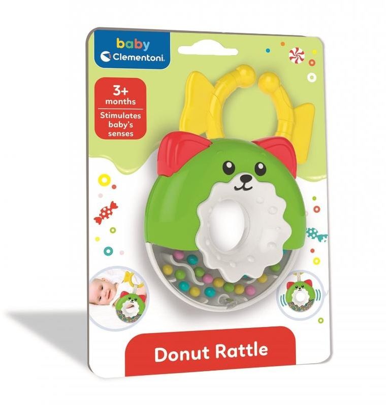Clementoni, Baby, Donut Rattle, grzechotka z zawieszką