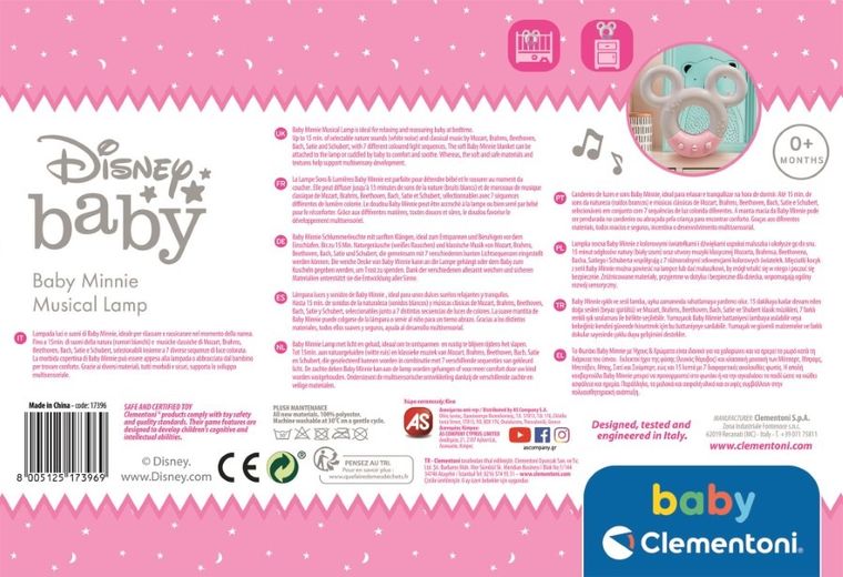 Clementoni, Baby, Myszka Minnie, projektor z muzyką