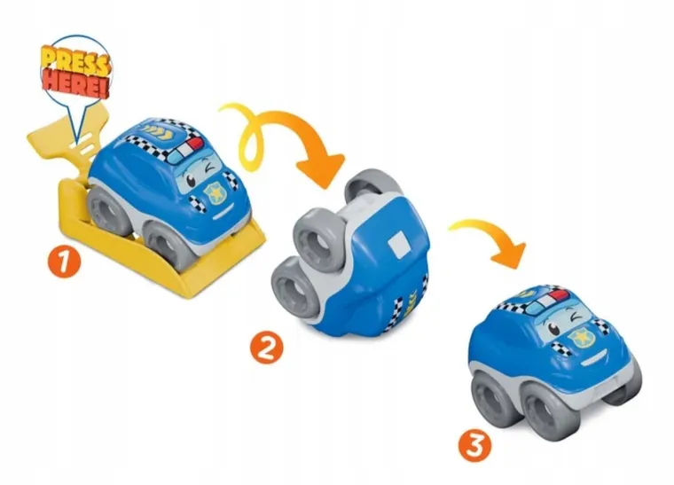 Clementoni, Baby, Przewrotne Samochodziki Ratunkowe, 1 szt.