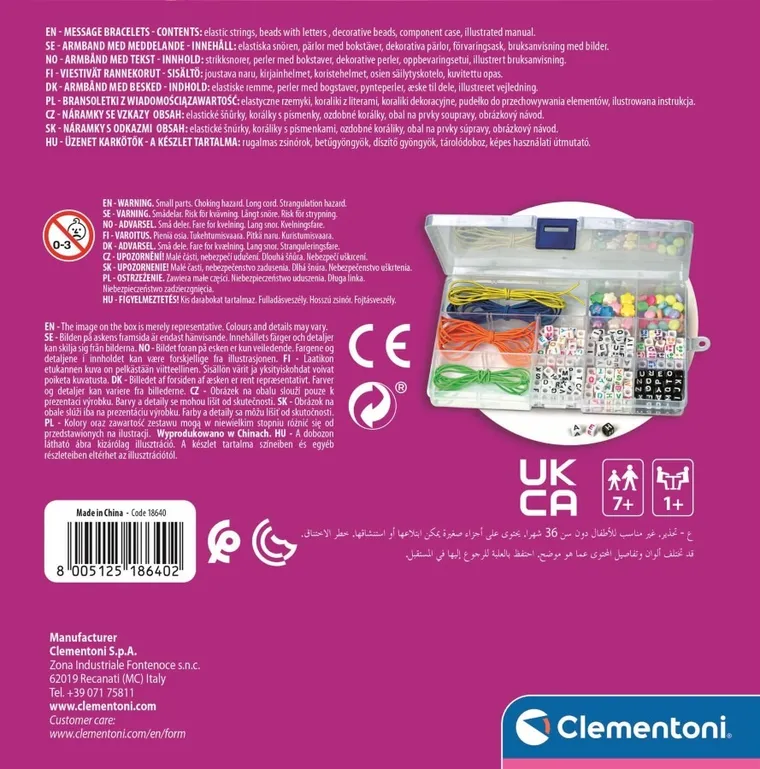 Clementoni, Crazy Chic, Bransoletki z wiadomością, zestaw kreatywny