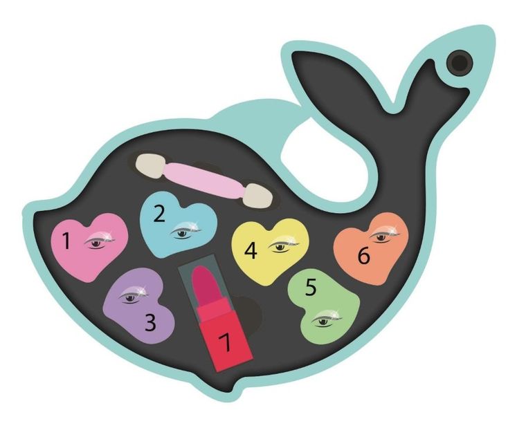 Clementoni, Crazy Chic, Mini kosmetyczka, delfinek