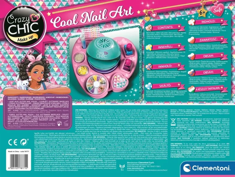 Clementoni, Crazy Chic, Odjazdowe Paznokcie, zestaw do stylizacji