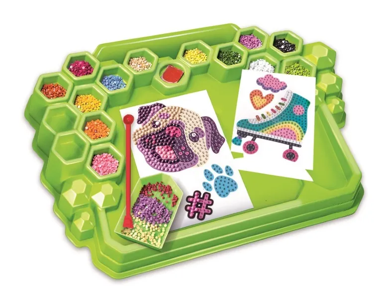 Clementoni, Idea, laboratorium ozdób, zestaw do tworzenia naklejek z kryształkami