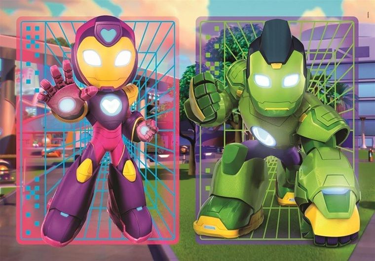 Clementoni, Iron Man i super ekipa, puzzle, 2-20 elementów