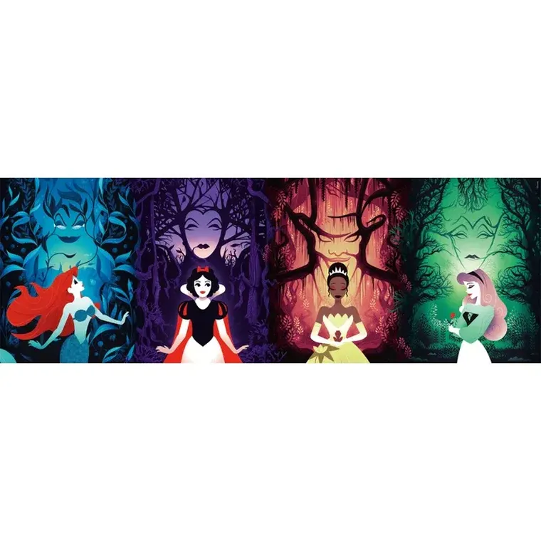 Clementoni, Księżniczki Disneya, puzzle panoramiczne, 1000 elementów