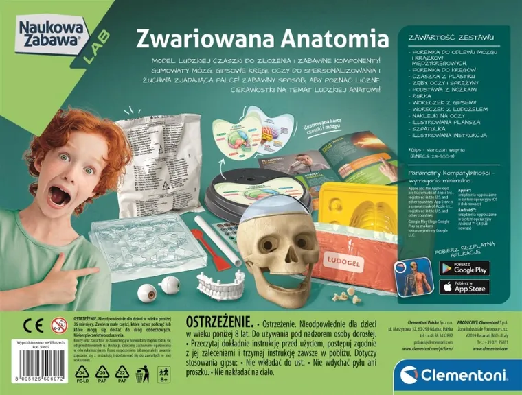 Clementoni, Naukowa Zabawa, Anatomia, zestaw edukacyjny