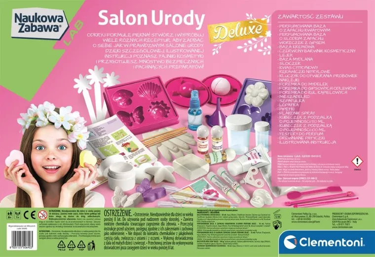 Clementoni, Naukowa Zabawa, salon urody, zestaw kreatywny