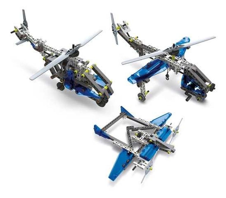 Clementoni, Naukowa Zabawa, Technologic, Laboratorium Mechaniki, Samoloty i helikoptery, zestaw edukacyjny, 200 elementów