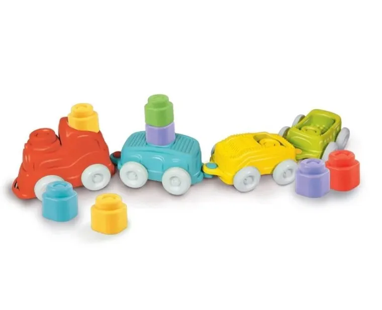 Clementoni, Soft Clemmy, pociąg sensoryczny, miękkie klocki