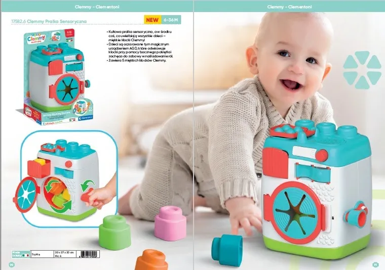 Clementoni, Soft Clemmy, Pralka sensoryczna