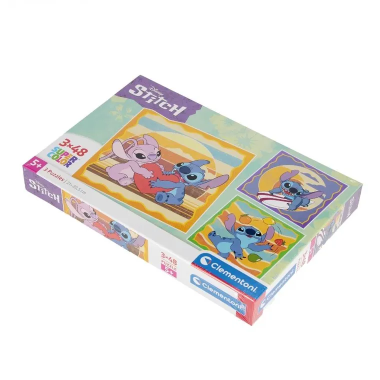 Clementoni, Super Color, Lilo i Stitch, puzzle, 3-48 elementów