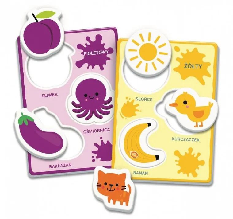 Clementoni, Uczę się bawiąc, Słowa i kolory, układanka edukacyjna