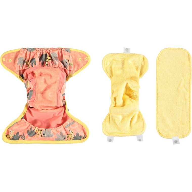 Close, Pop-in, pieluszka wielorazowa AIO z napami, Cheetah