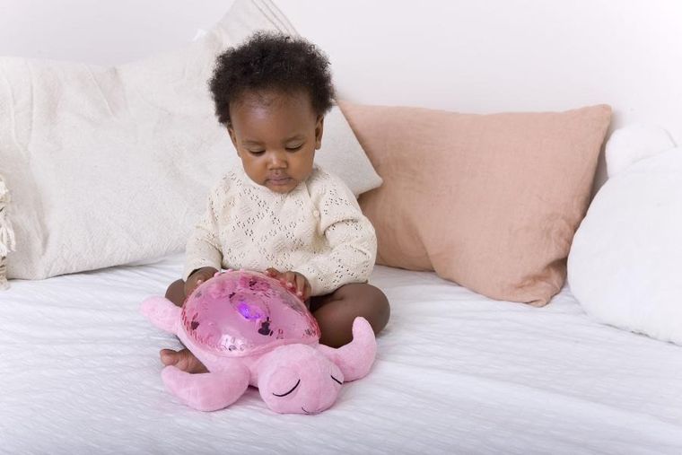 Cloud B, Tranquil Turtle, Żółw podwodny, projektor z pozytywką, różowy