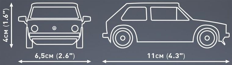 Cobi, Action Town, Volkswagen Golf (1974-1983), klocki, 68 elementów