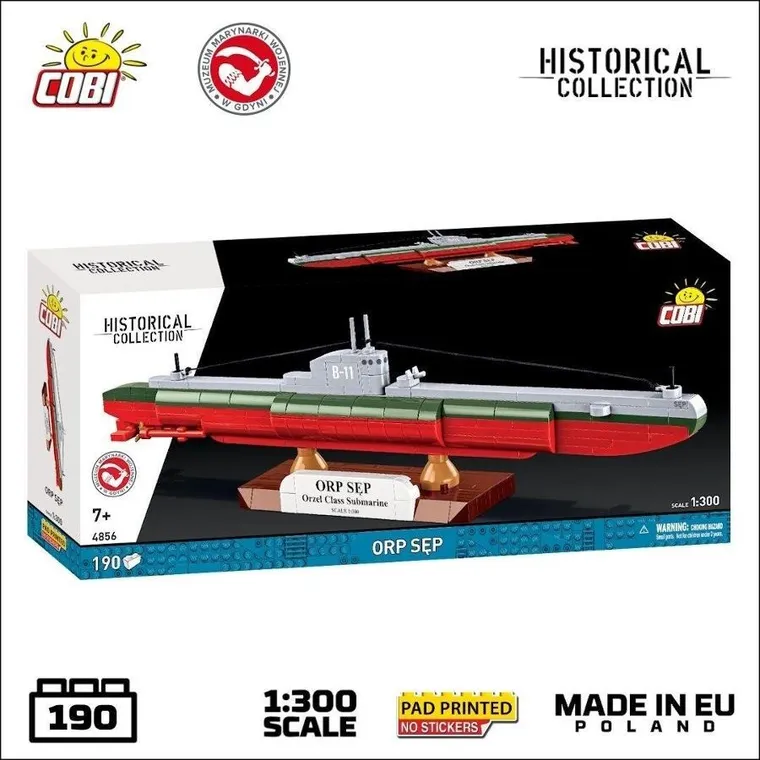 Cobi, Historical Collection, ORP Sęp, klocki, 1:300, 190 elementów