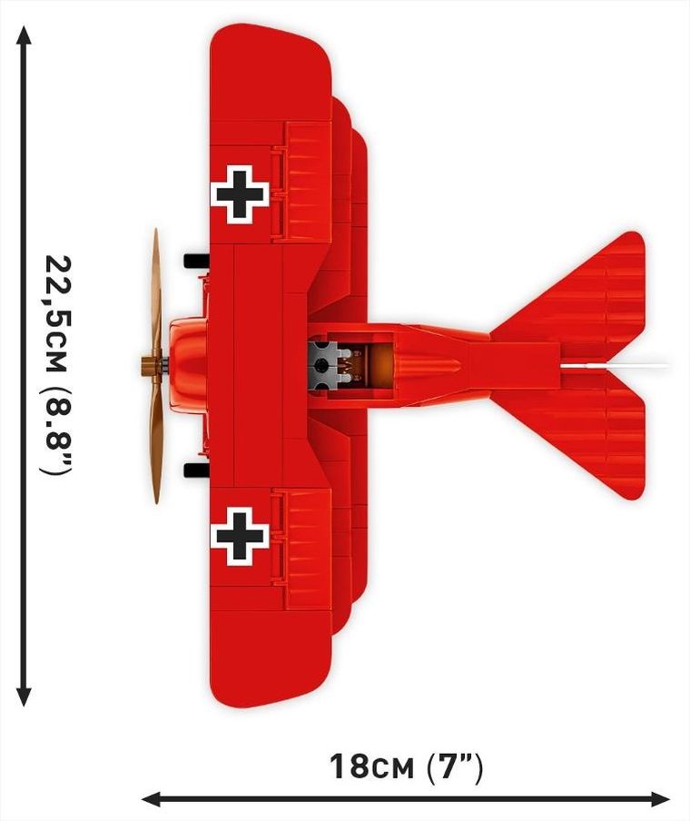 Cobi, Historical Collection WWII, Fokker DR.1 Czerwony Baron, klocki, 221 elementów