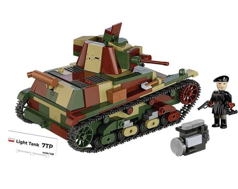 Cobi, Historical Collection, WWII, Light tank 7TP, klocki, 1:28, 669 elementów