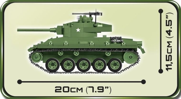 Cobi, Historical Collection, WWII M24 CHAFFEE, 590 klocków