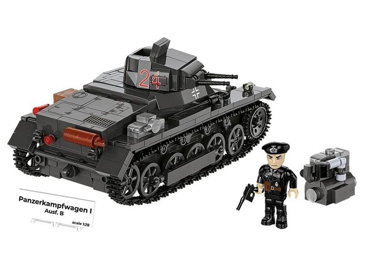Cobi, Historical Collection, WWII, Panzer I Ausf.B., klocki, 1:28, 654 elementów