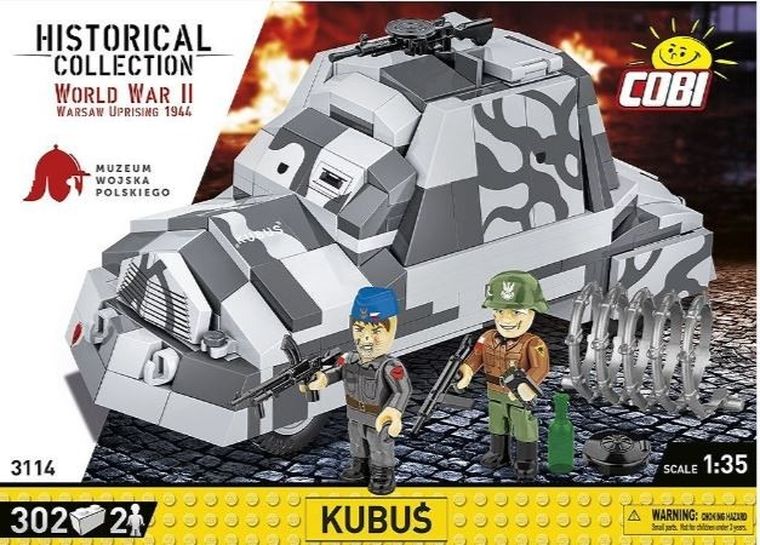 Cobi, Historical Collection WWII, Powstanie Warszawskie 1944 Kubuś, 1:35, klocki, 302 elementy