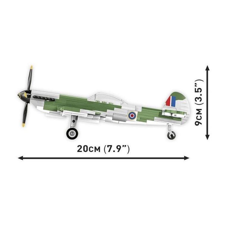 Cobi, Historical Collection WWII, Spitfire Mk. XVI Bubbletop, brytyjski samolot myśliwski, 152 klocki