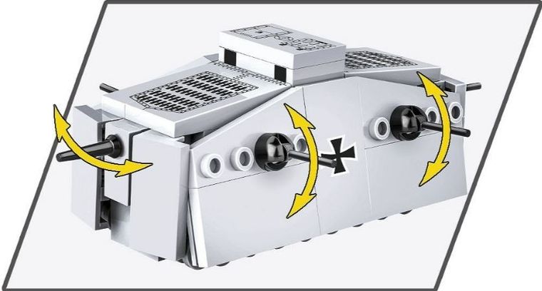 Cobi, Historical Collection WWII, Sturmpanzerwagen A7V, klocki, 1:72, 119 elementów