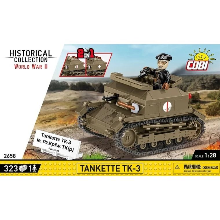 Cobi, Historical Collection WWII, Tankietka TK-3, klocki, 323 elementy