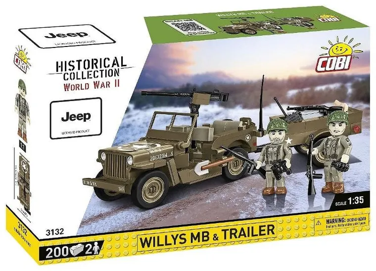 Cobi, Historical Collection WWII, Willys MB, klocki, 200 elementów